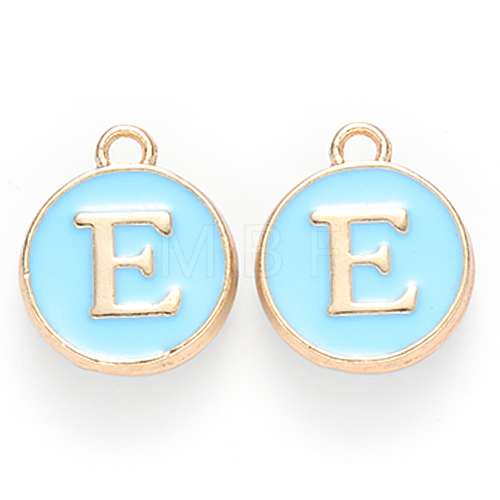 Golden Plated Alloy Enamel Charms X-ENAM-S118-04E-1