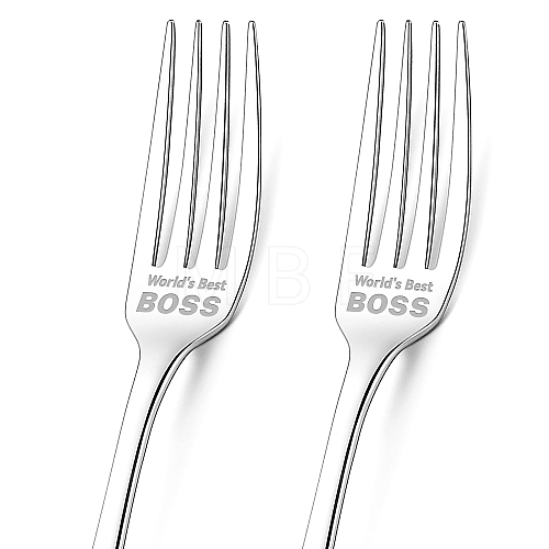 Globleland 1 Set 2Pcs 304 Stainless Steel Fork AJEW-GL0001-19-060-1