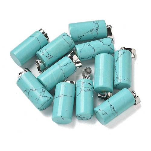 Synthetic Turquoise Pendants G-B127-17P-09-1