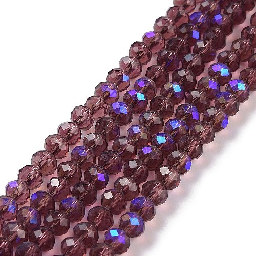 Electroplate Glass Beads Strands EGLA-A044-T2mm-L13-1