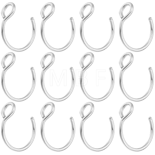 Beebeecraft 30Pcs 304 Stainless Steel Clip on Nose Ring Findings STAS-BBC0003-95P-1