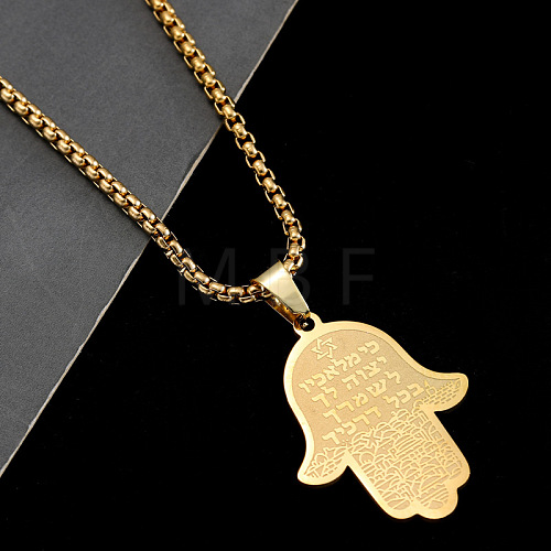 Hamsa Hand Pendant Necklaces JJ0437-1-1