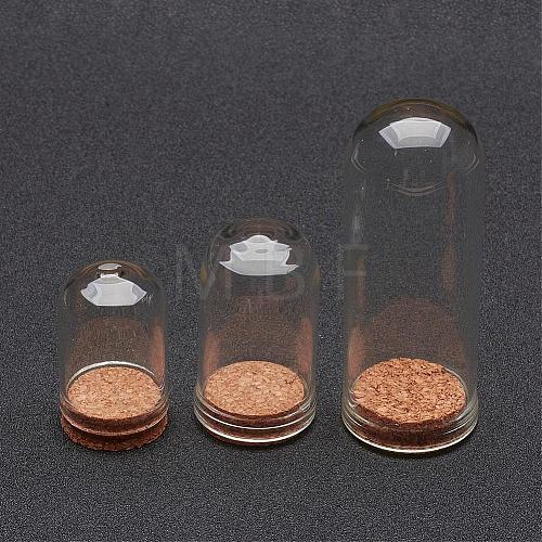 Glass Dome Cloche Cover AJEW-P043-1