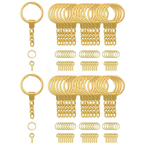 10Pcs Iron Split Key Rings IFIN-YW0003-37G-1