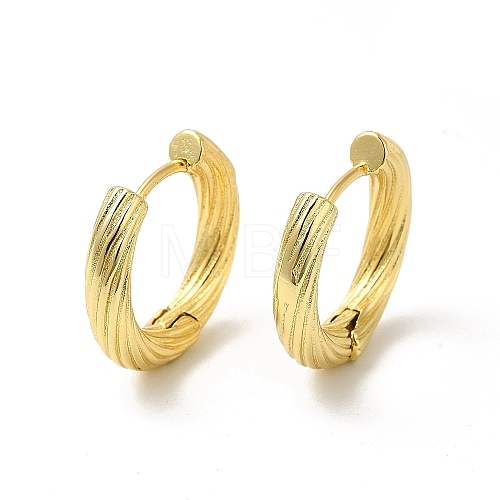 Rack Plating Brass Hinged Textured Hoop Earrings for Women EJEW-E270-21G-1