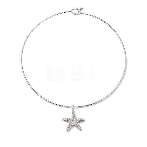 Brass Charm Necklace BJEW-Q350-07B-P-1