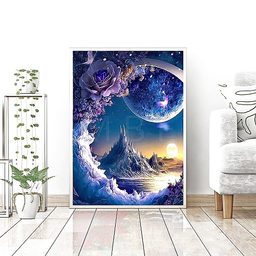 Moon Diamond Picture for Living Room Bedroom Decorative Painting PW-WG092C0-03-1