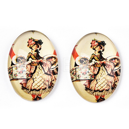 Glass Cabochons GGLA-T004-01S-1