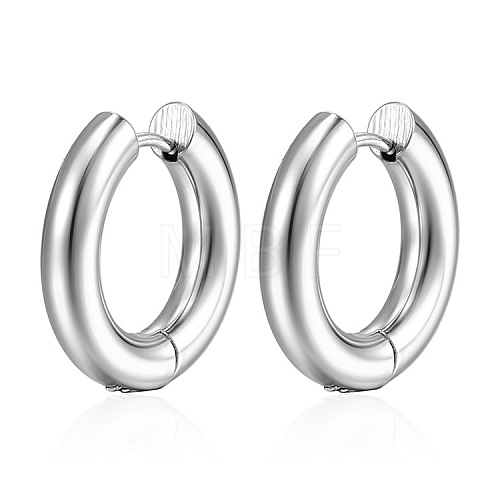 Non-Tarnish 304 Stainless Steel Huggie Hoop Earrings PW-WG92571-26-1