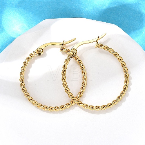 201 Stainless Steel Hoop Earrings EJEW-Q026-13G-B-1