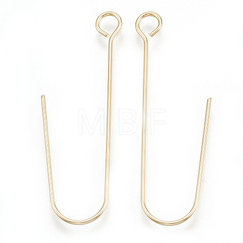 Brass Earring Hooks X-KK-S348-099-1