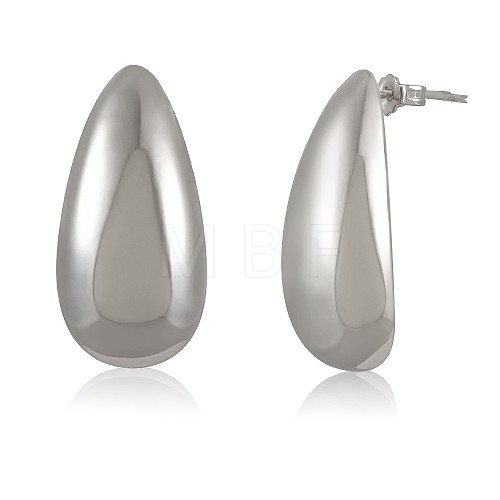 Brass Teardrop Stud Earrings for Women JE1090B-1