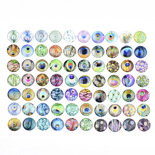 Flatback Glass Cabochons for DIY Projects GGLA-S047-04B-1