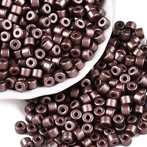 Baking Paint Pearlized Glass Seed Beads SEED-T008-03V-1