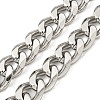 201 Stainless Steel Curb Chain Necklaces NJEW-Q336-12A-P-5