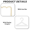1 Set Golden Tone Iron Bar Dangle Earring Wooden Display Stands EDIS-FH0001-03-4