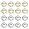 20Pcs 2 Colors Alloy Rhinestone Pendants FIND-YW0011-37-1