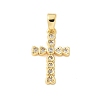 Brass Micro Pave Cubic Zirconia Pendants KK-U056-50G-1