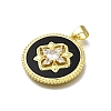 Brass Micro Pave Cubic Zirconia Pendants KK-C090-05B-01-2