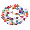 Electroplate Opaque Glass Beads Strands EGLA-S174-31-2