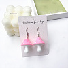 Alloy & Resin Mushroom Dangle Earrings FS-WGBD217-01-1