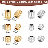Unicraftale 12Pcs 6 Style 304 & 201 Stainless Steel Beads STAS-UN0050-26-3