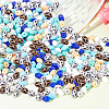 800Pcs 8 Colors 2-Hole Seed Beads SEED-SC0001-02-4