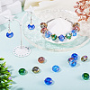 50Pcs 5 Colors Transparent Glass European Beads GPDL-TA0001-05-7