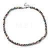 Sparkling Glass Beaded Necklace with 304 Stainless Steel Clasps NJEW-JN04401-4
