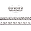304 Stainless Steel Cuban Link Chain STAS-B019-01P-2