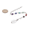 Natural & Synthetic Gemstone Chakra Pointed Dowsing Pendulums PALLOY-JF02089-3