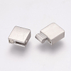 304 Stainless Steel Magnetic Clasps with Glue-in Ends STAS-E144-062P-3