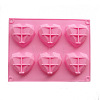 Food Grade Silicone Heart-shaped Molds Trays BAKE-PW0001-065B-1