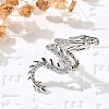 Brass Clear Cubic Zirconia Cuff Earrings EJEW-Q025-01B-P-4