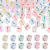 50Pcs Acrylic European Beads MACR-TADJ0001-13I-2