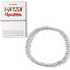 Christmas Theme Glass Seed Beads Stretch Bracelets QO0041-4-1