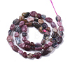 Natural Red Corundum/Ruby and Sapphire Beads Strands G-R465-48-2