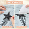 5Pcs 5 Styles Resin Rhinestone with Iron Ball Chain Tassel Sew On Patches PATC-CY0001-68-6