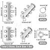 Unicraftale 304 Stainless Steel Clasps Sets STAS-UN0010-94P-3