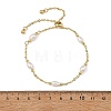 Natural Cultured Freshwater Pearl Beads Slider Bracelets BJEW-JB14195-4