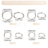400Pcs 4 Styles 304 Stainless Steel Open Jump Rings STAS-BBC0002-90-2