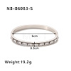 304 Stainless Steel Pave Cubic Zirconia Bangles FS-WG09E60-24-1
