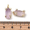 Faceted Natural Amethyst Pendants KK-Z137-14G-03-3