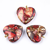 Assembled Bronzite and Imperial Jasper Pendants X-G-T111-04D-1