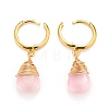 Brass Huggie Hoop Earrings EJEW-JE04399-01-2