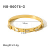 304 Stainless Steel Pave Cubic Zirconia Bangles FS-WG09E60-10-1
