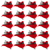 Felt & Feather & Foam Simulation Bird Christmas Tree Decorations DJEW-WH0028-031P-1