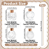4Pcs Glass Aromatherapy Refillable Bottles AJEW-GA0010-83-2