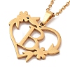 PVD Vacuum Plating 201 Stainless Steel Pendant Necklaces NJEW-R267-02B-G-2