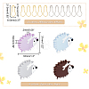  DIY Hedgehog Silicone Beads Knitting Needle Protectors/Knitting Needle Stoppers with Stitch Markerss IFIN-NB0001-57-2
